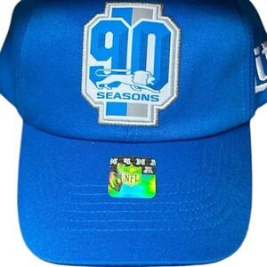 Collectable RARE 90th Season NFL‎ Detroit Lions Hat; velcro adjustable.
